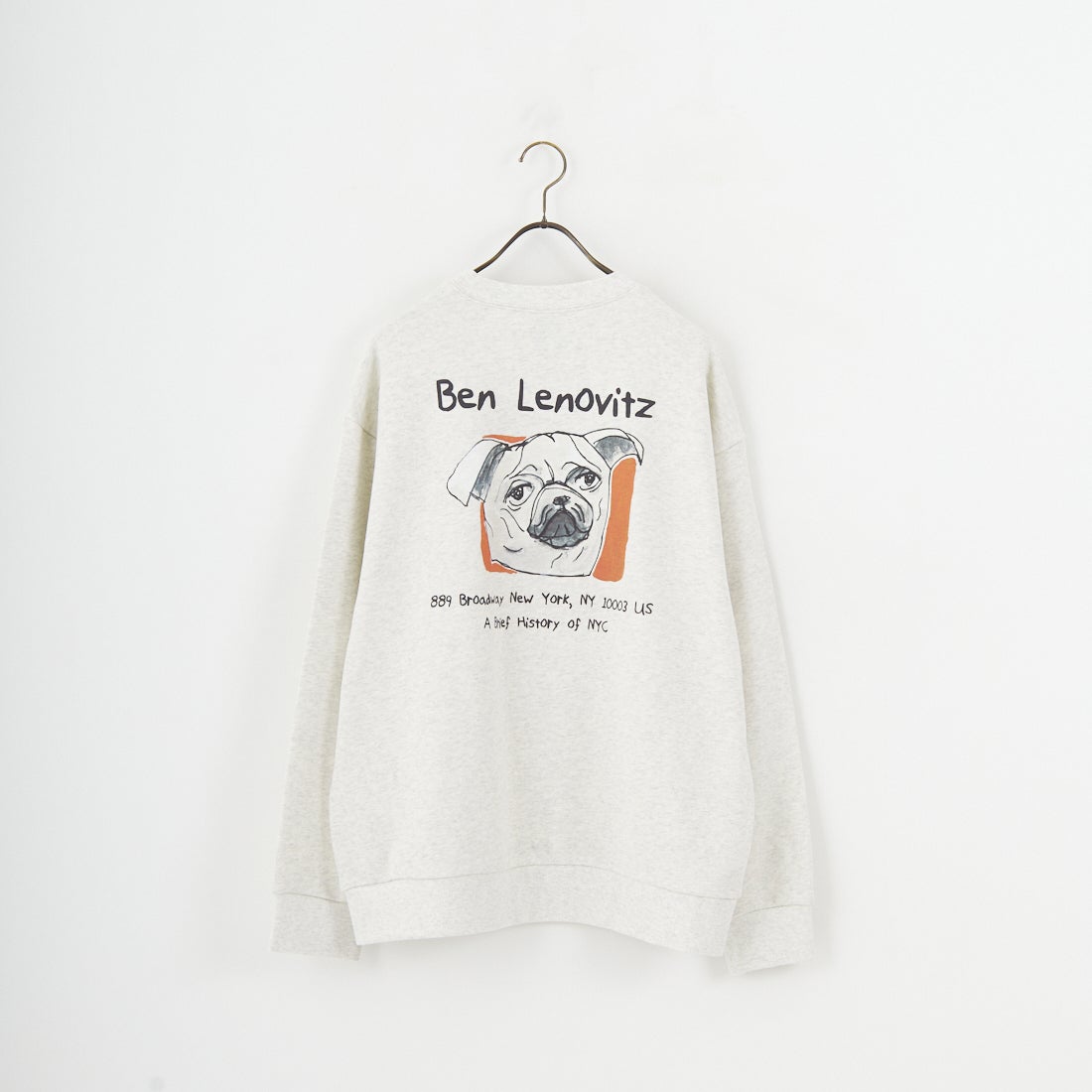 Ben Lenovitz [ベン レノビッツ] 別注 ドッグバックプリントスウェット [BL25F-001IN-JF] OATMEAL