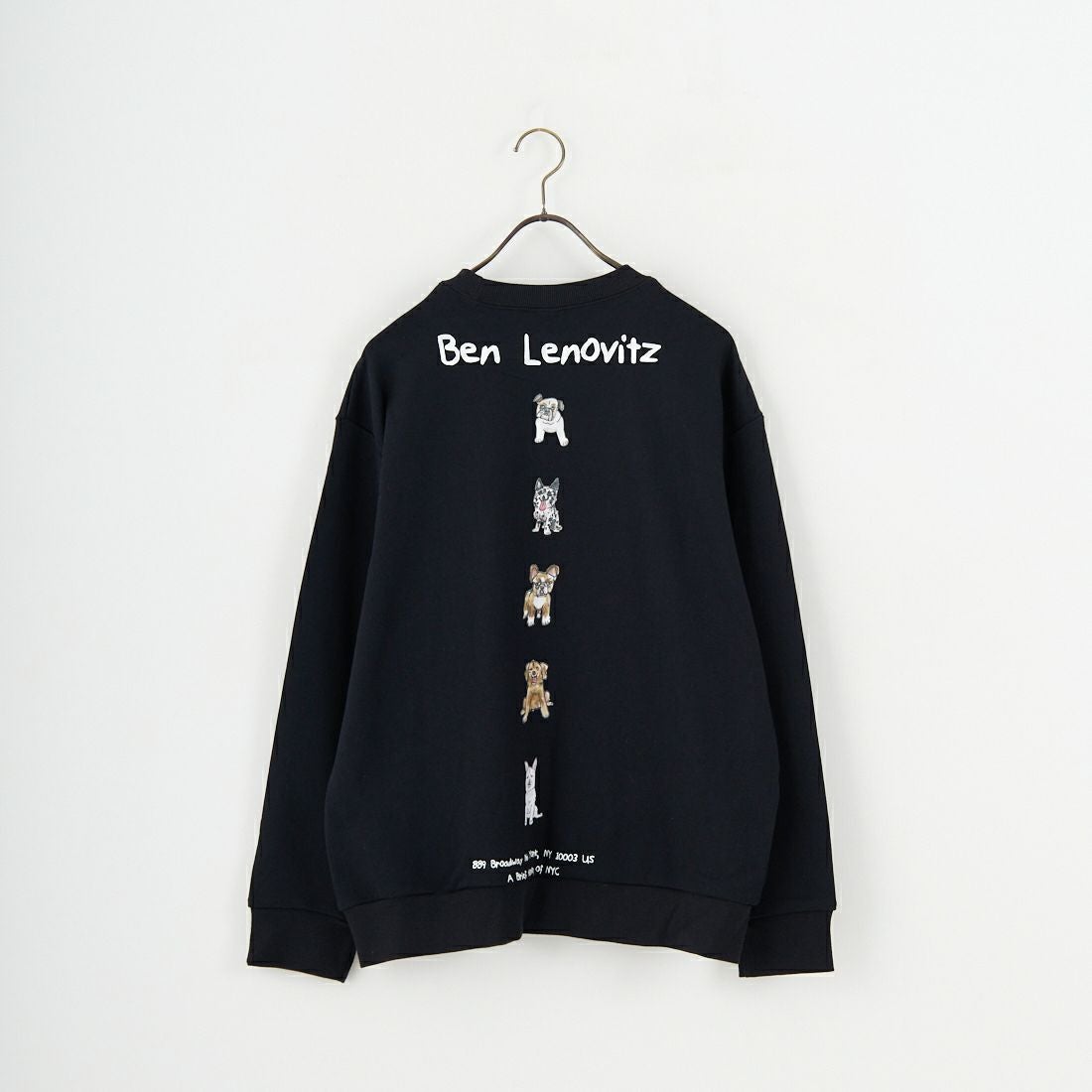 Ben Lenovitz [ベン レノビッツ] 別注 ドッグバックプリントスウェット [BL25F-002IN-JF] BLACK