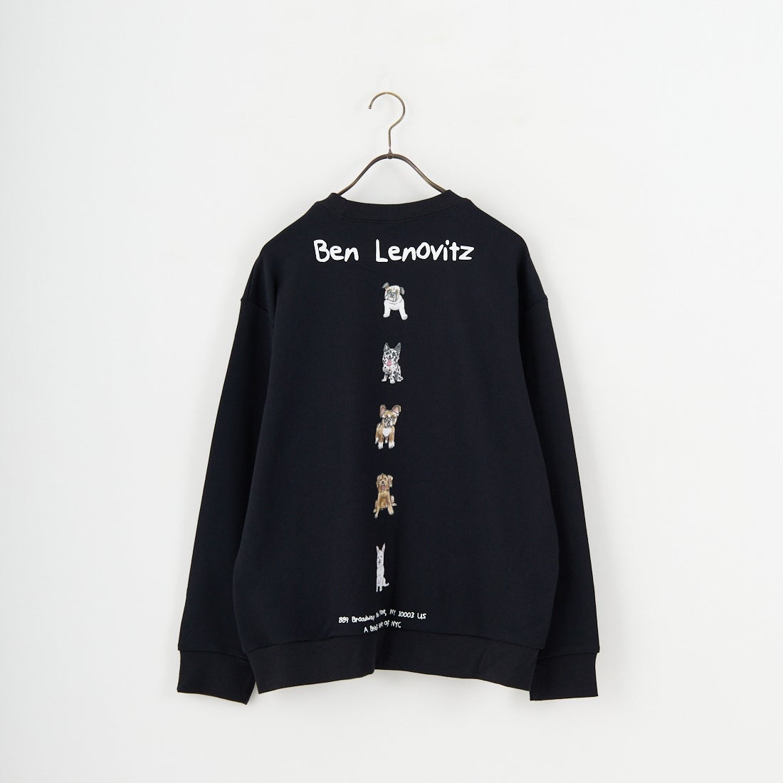 Ben Lenovitz [ベン レノビッツ] 別注 ドッグバックプリントスウェット [BL25F-002IN-JF] BLACK