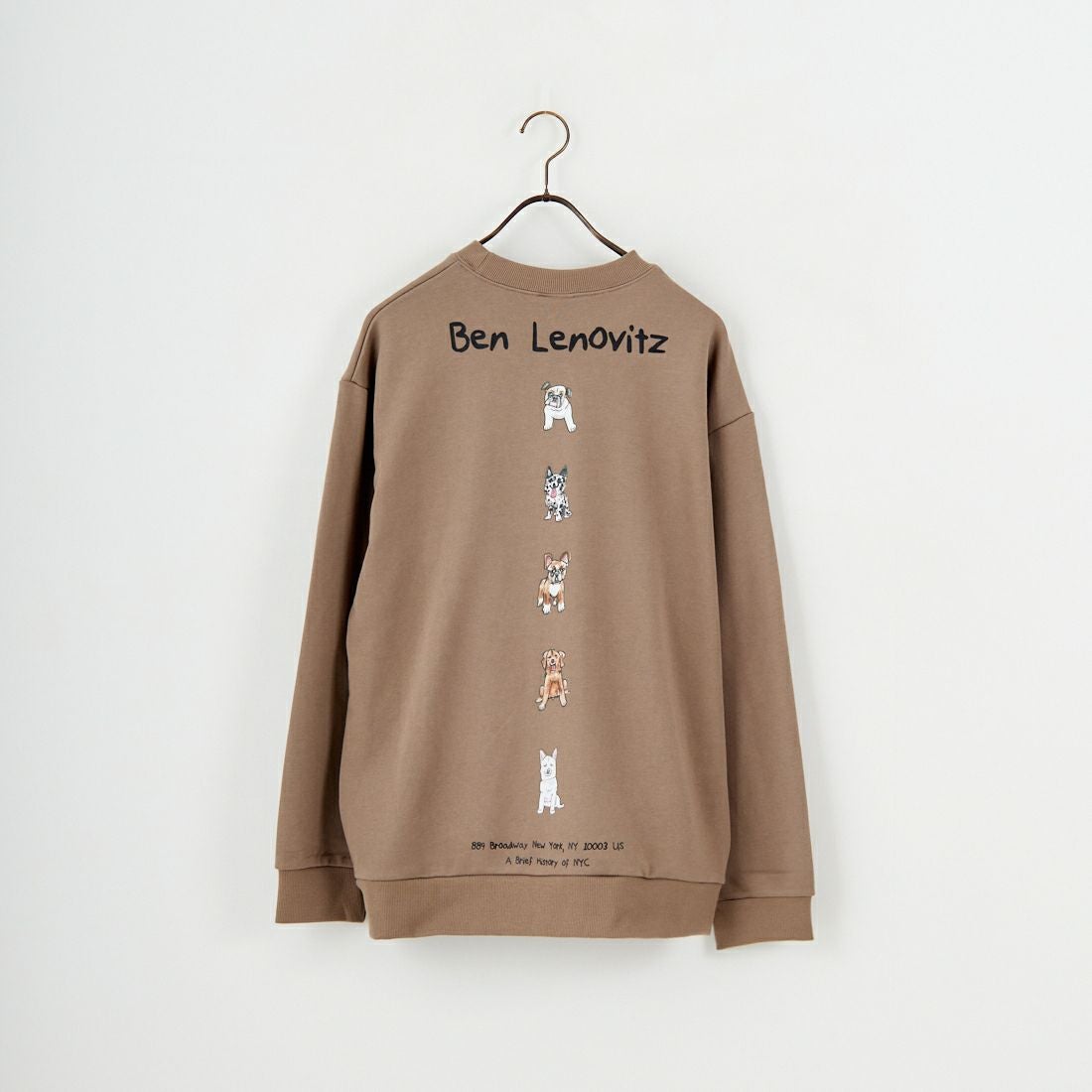 Ben Lenovitz [ベン レノビッツ] 別注 ドッグバックプリントスウェット [BL25F-002IN-JF] BEIGE