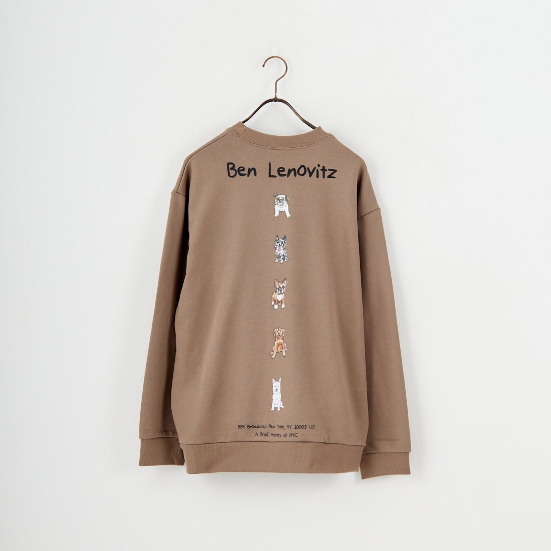Ben Lenovitz [ベン レノビッツ] 別注 ドッグバックプリントスウェット [BL25F-002IN-JF] BEIGE
