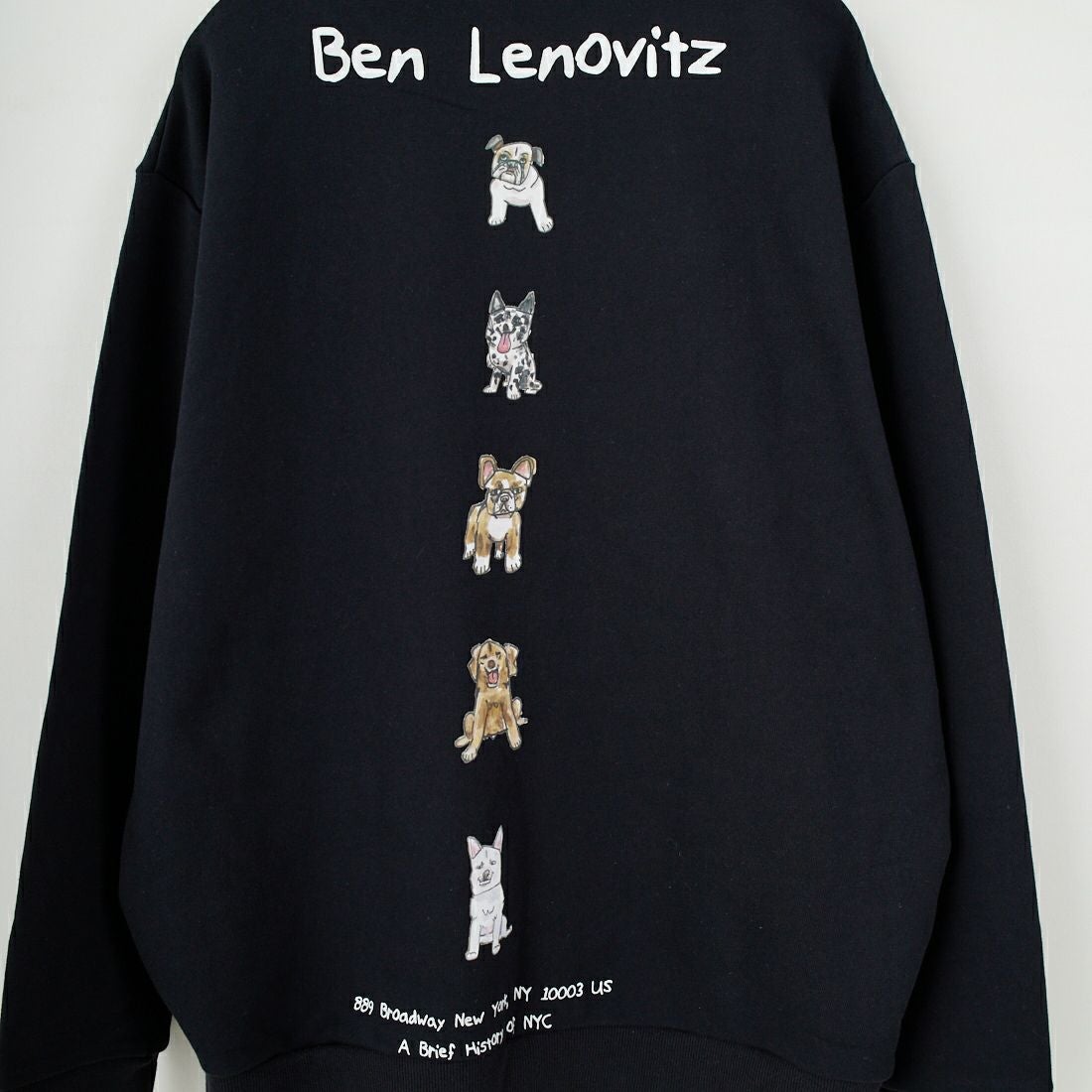 Ben Lenovitz [ベン レノビッツ] 別注 ドッグバックプリントスウェット [BL25F-002IN-JF] BLACK