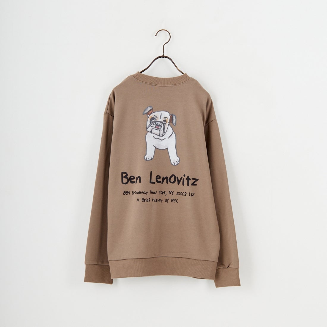 Ben Lenovitz [ベン レノビッツ] 別注 ドッグバックプリントスウェット [BL25F-003IN-JF] BEIGE