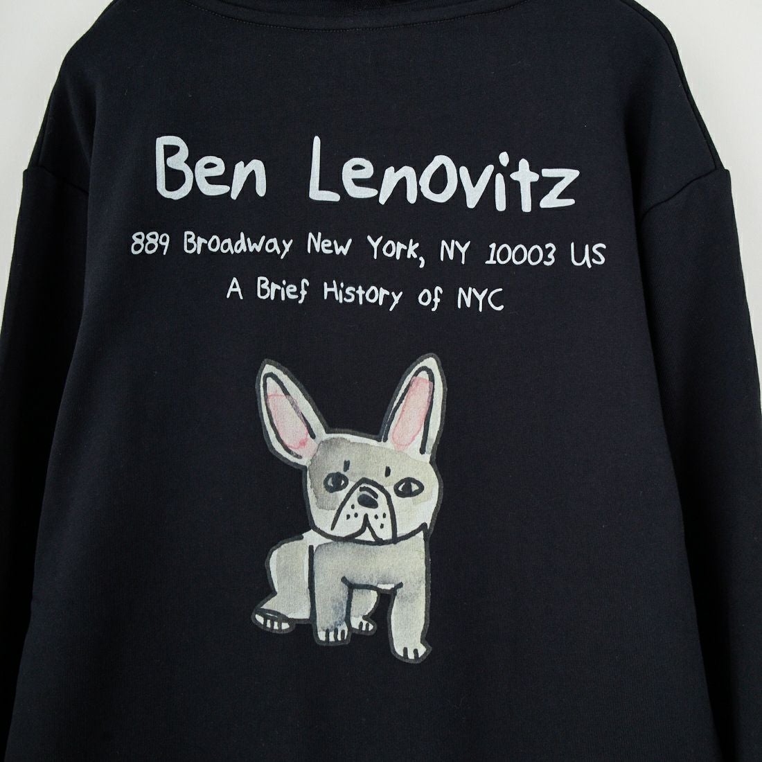 Ben Lenovitz [ベン レノビッツ] 別注 ドッグバックプリントスウェットパーカー [BL25F-004IN-JF] BLACK