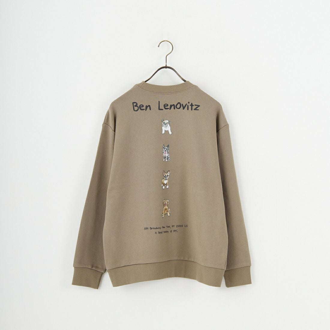 Ben Lenovitz [ベン レノビッツ] 別注 ドッグバックプリントスウェット [BL25F-002IN-JF] BEIGE