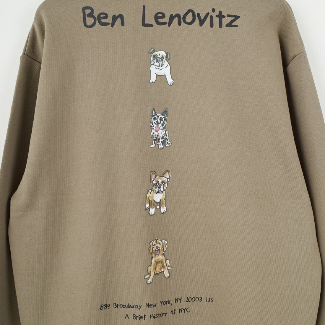 Ben Lenovitz [ベン レノビッツ] 別注 ドッグバックプリントスウェット [BL25F-002IN-JF] BEIGE