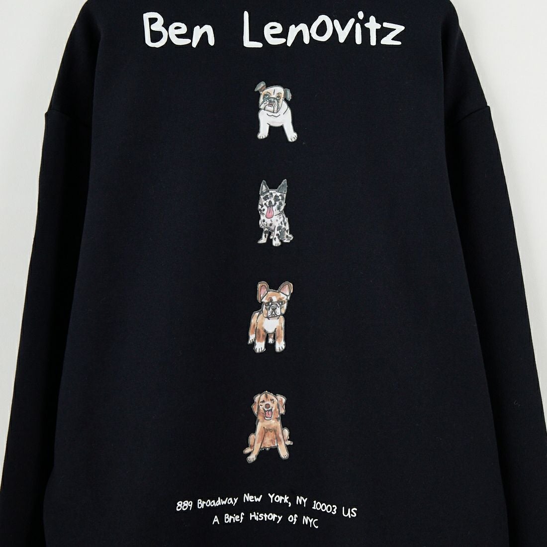 Ben Lenovitz [ベン レノビッツ] 別注 ドッグバックプリントスウェット [BL25F-002IN-JF] BLACK