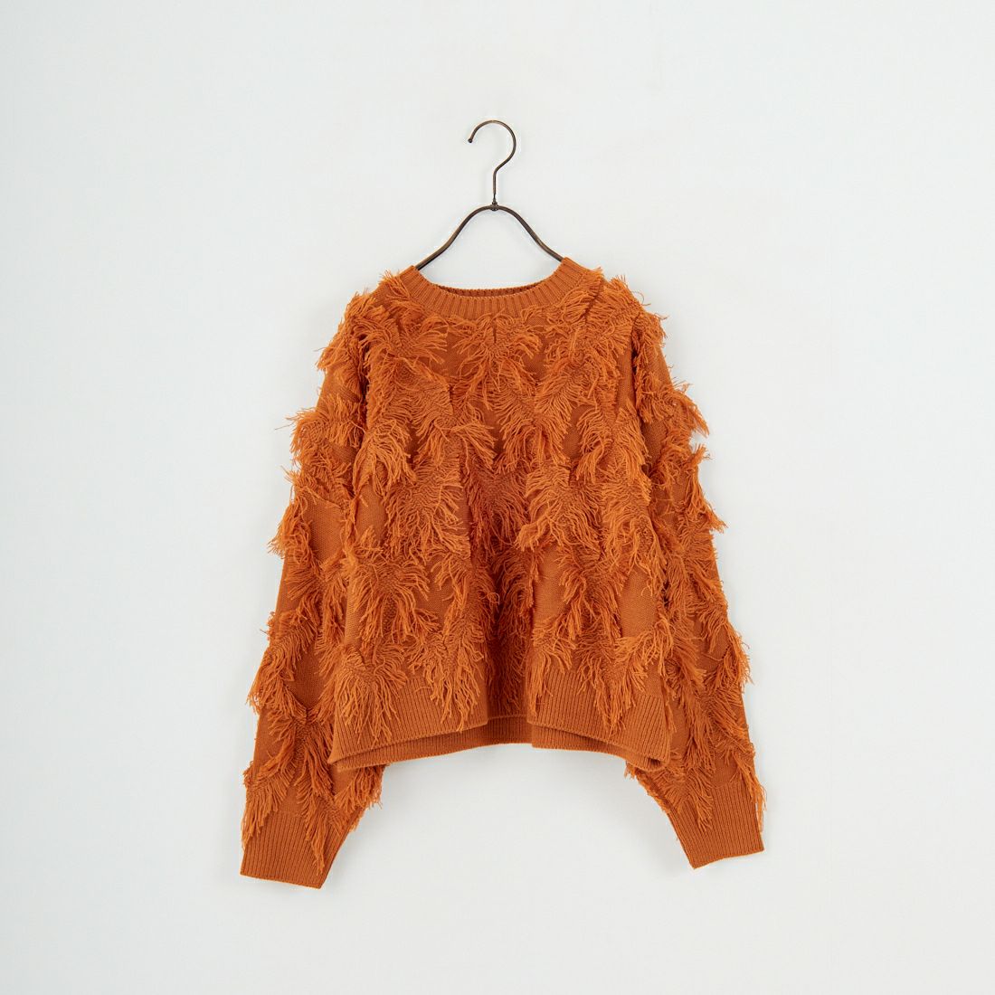 Jf Ready Made [ジェイエフレディメイド] フリンジ編みニットプルオーバー [3107205] 204 Dｵﾚﾝｼﾞ