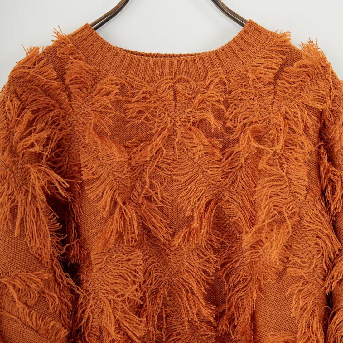 Jf Ready Made [ジェイエフレディメイド] フリンジ編みニットプルオーバー [3107205] 204 Dｵﾚﾝｼﾞ