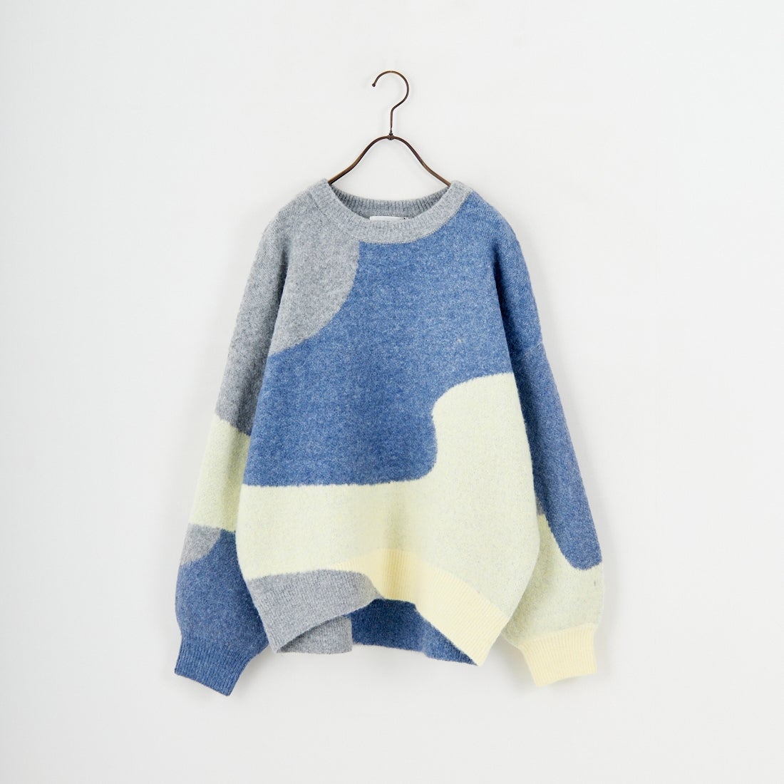 Maison de L'allure [メゾン ドゥ ラリュール] シャギージャガードニット [M25131040] 05 L.GRAY