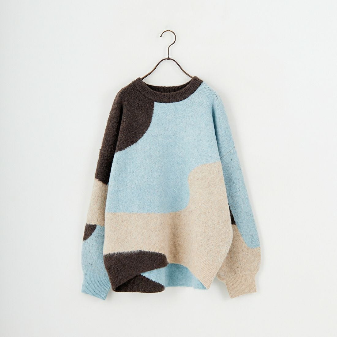 Maison de L'allure [メゾン ドゥ ラリュール] シャギージャガードニット [M25131040] 28 BROWN