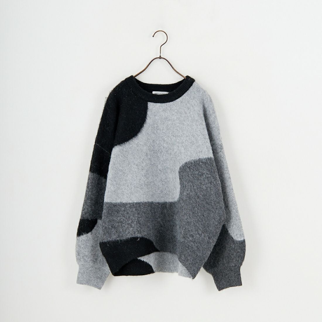 Maison de L'allure [メゾン ドゥ ラリュール] シャギージャガードニット [M25131040] 09 BLACK