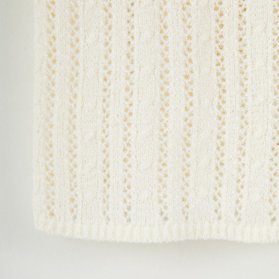 Jf Ready Made [ジェイエフレディメイド] 透かし柄ニットシャツ [12587-HQ] OFF WHITE