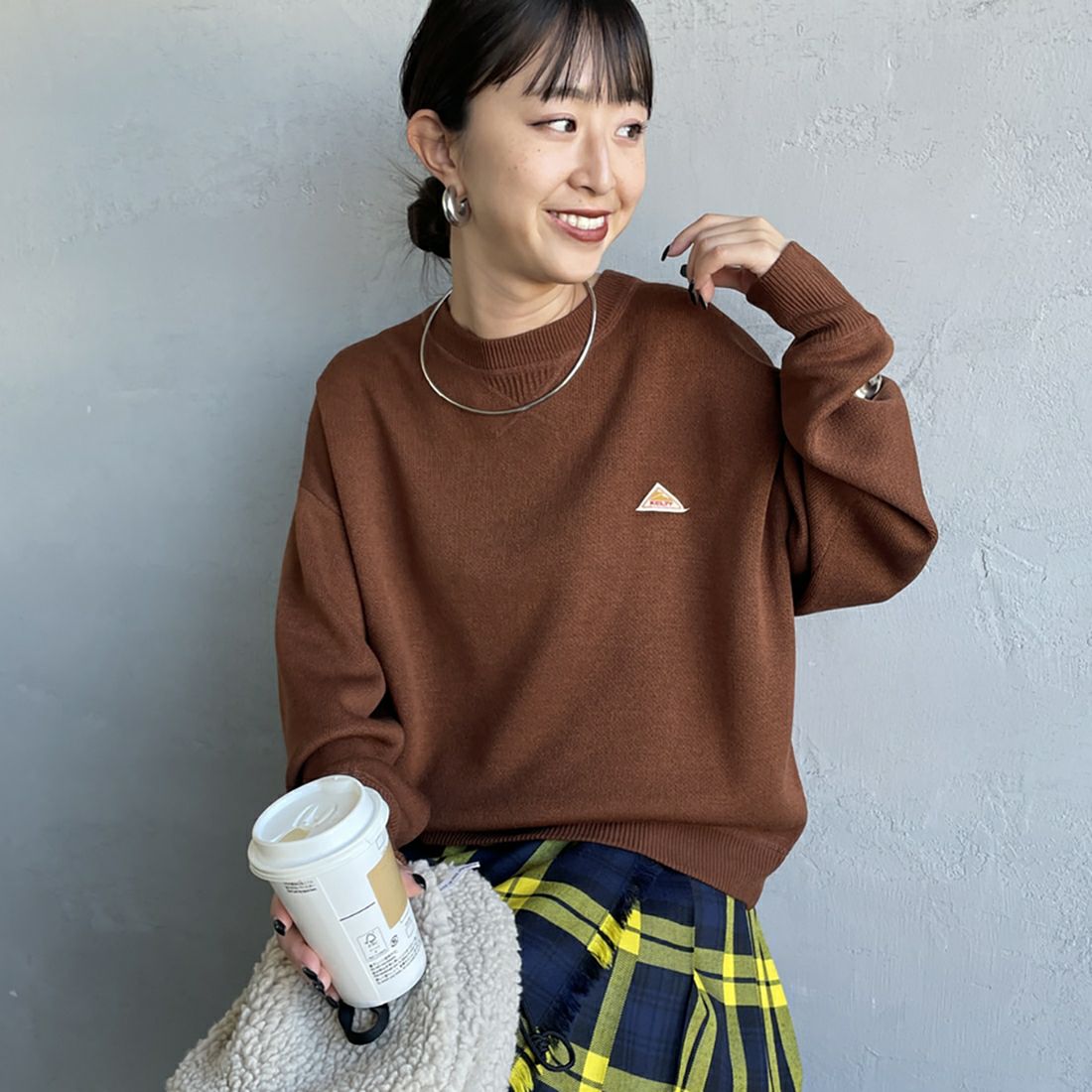 BROWN&&モデル身長：150cm 着用サイズ：S&&