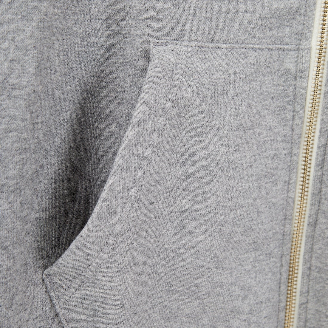 DENHAM [デンハム] チェーンステッチ ジップアップフーディ [CHAIN-ZIP-UP-HOODY] GREY