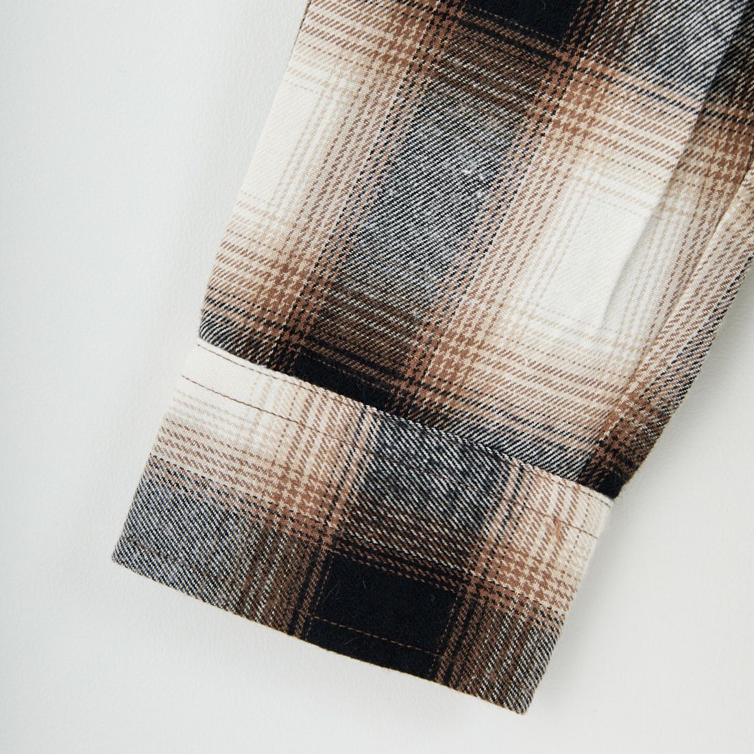 Jeans Factory Clothes [ジーンズファクトリークローズ] チェックドットボタンバンドカラーシャツ [EPC-55101] 3 BROWN