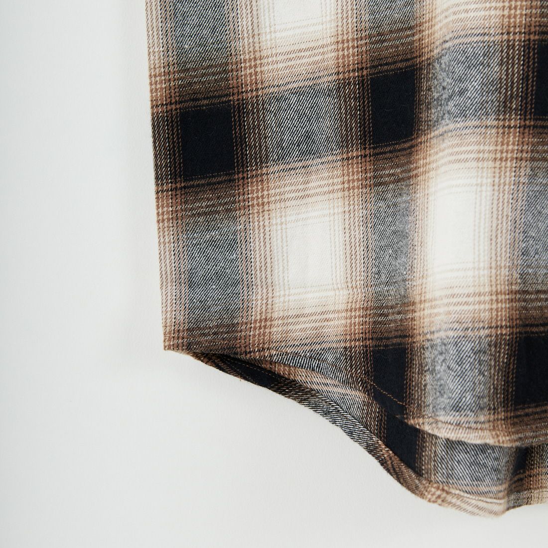 Jeans Factory Clothes [ジーンズファクトリークローズ] チェックドットボタンバンドカラーシャツ [EPC-55101] 3 BROWN