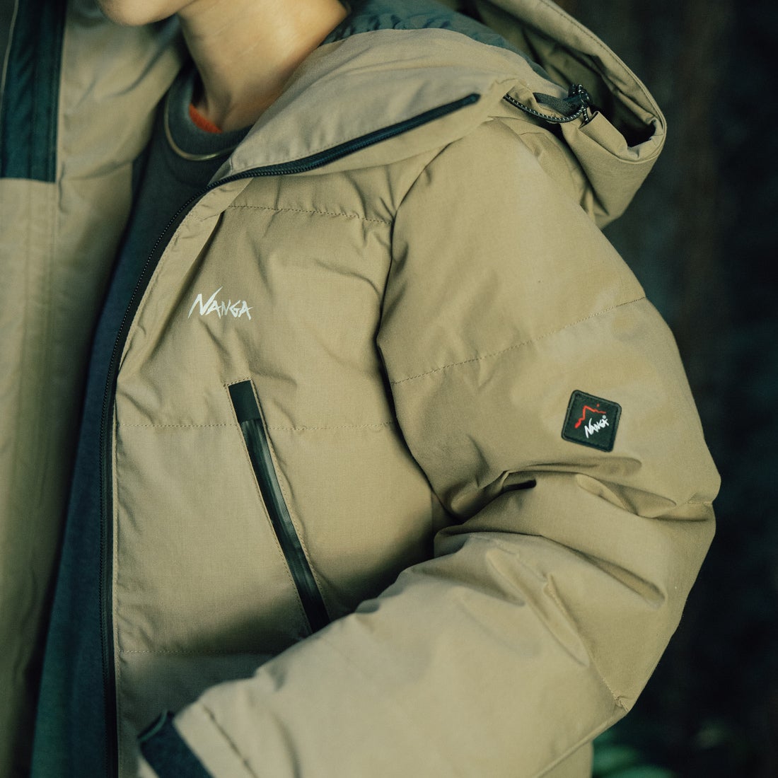 JEANSFACTORY × NANGA [ジーンズファクトリー × ナンガ] 別注 HINOC 難燃タフタダウンジャケット [JMP-254-031-JF] BEIGE