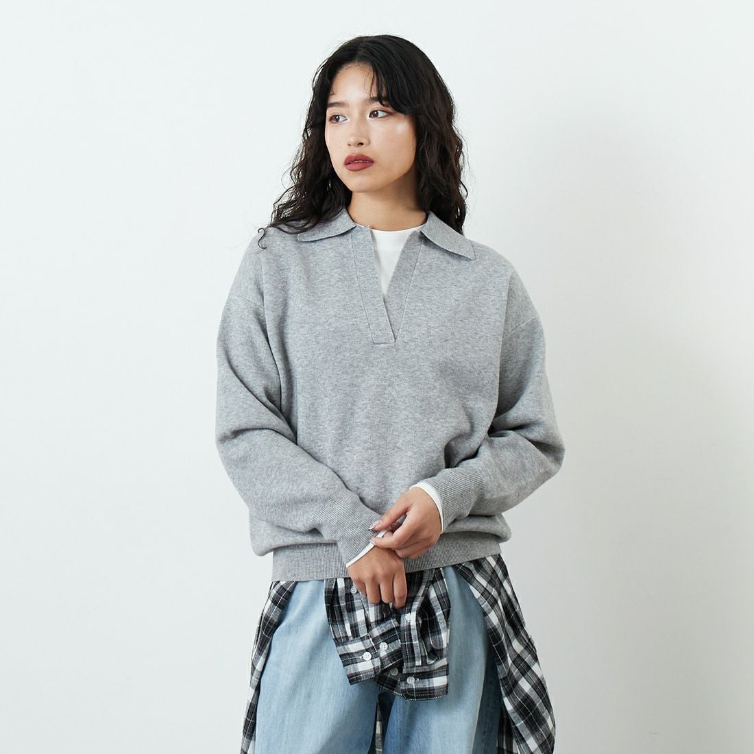 821 ﾓｸｸﾞﾚｰ&&モデル身長：162cm 着用サイズ：F&&