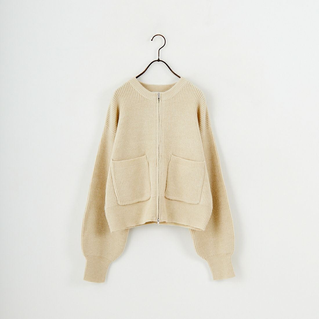 Maison de L'allure [メゾン ドゥ ラリュール] ダブルジップニットブルゾン [M25131041] 22 BEIGE