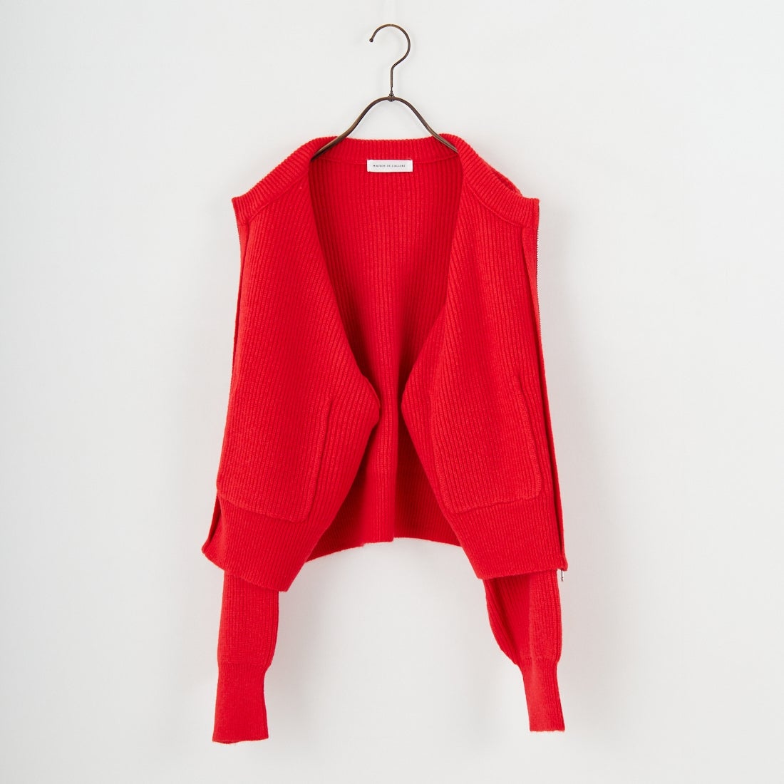 Maison de L'allure [メゾン ドゥ ラリュール] ダブルジップニットブルゾン [M25131041] 46 RED