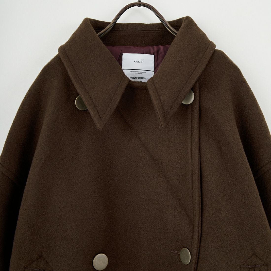 KHA:KI [カーキ] コクーンPコート [MIL25FJK3243] MOCHABROWN