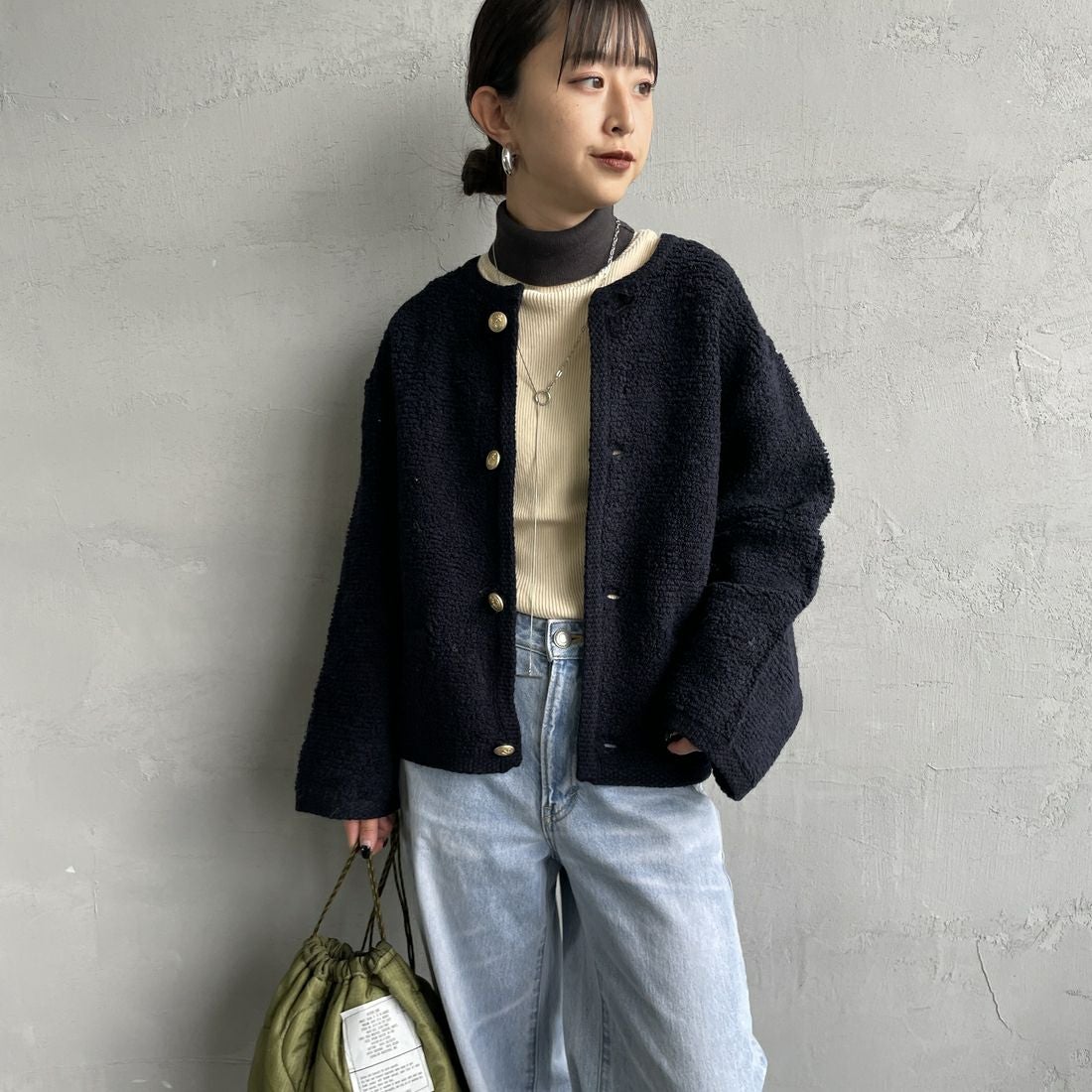 ORCIVAL [オーシバル] ブークレカーディガン [OR-D0127KBT]｜ジーンズ