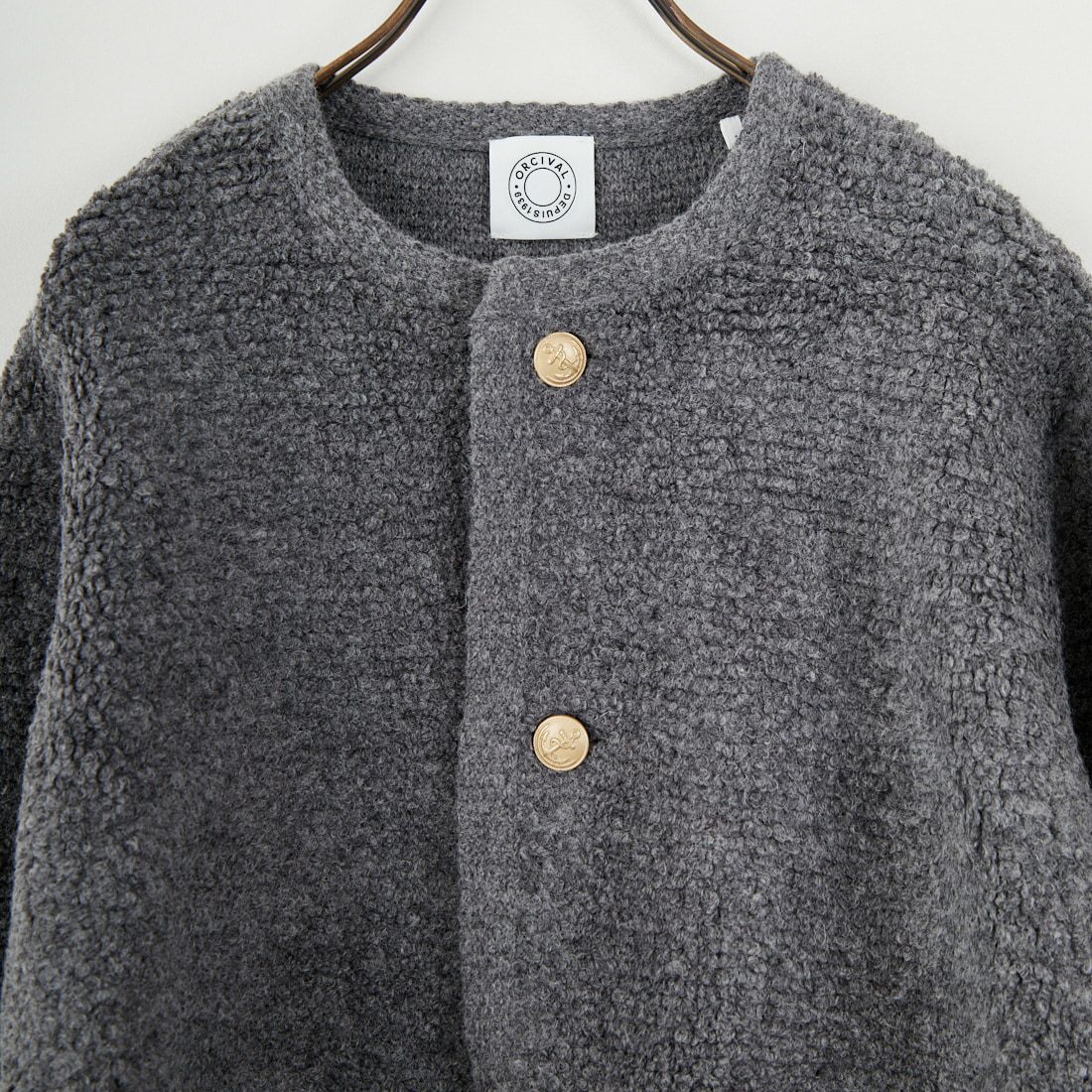 ORCIVAL [オーシバル] ブークレカーディガン [OR-D0127KBT] GREY