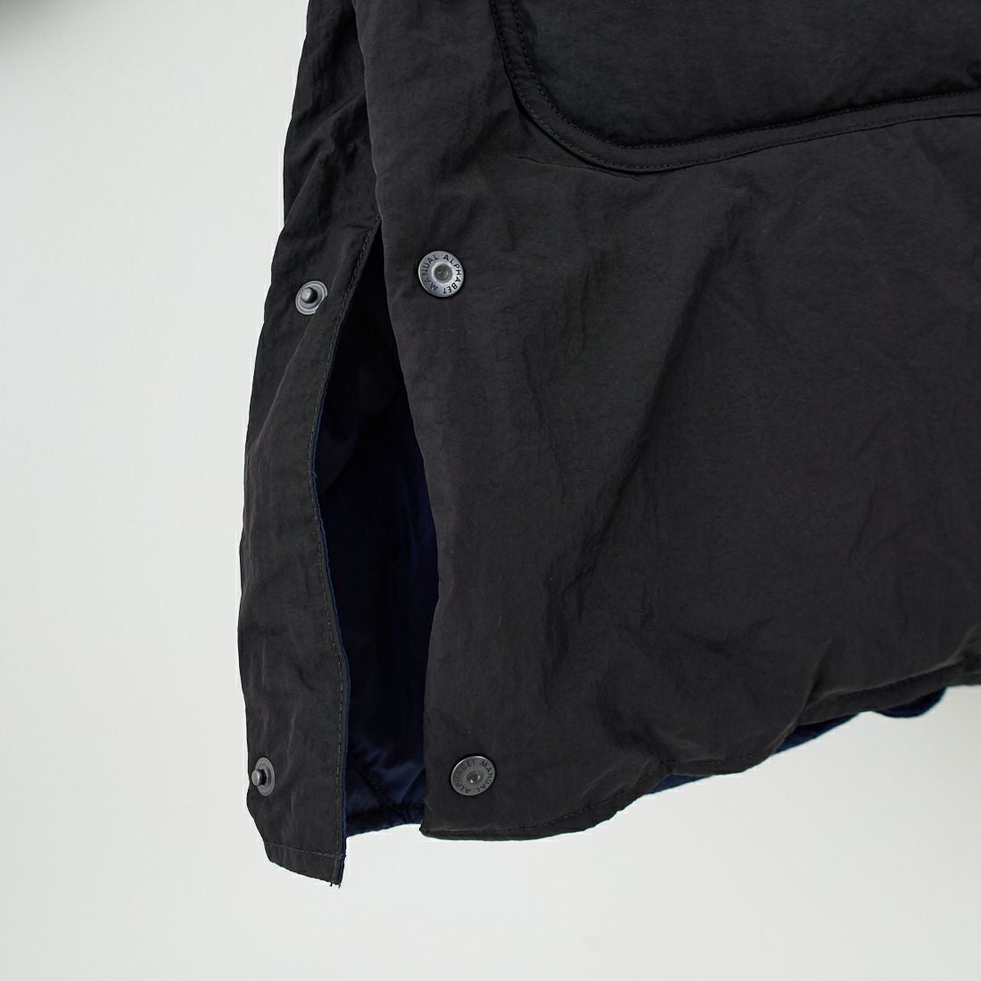 MANUAL ALPHABET × NANGA [マニュアルアルファベット × ナンガ] リバーシブル キルティングダウンコート [MA-J-377] BLACK