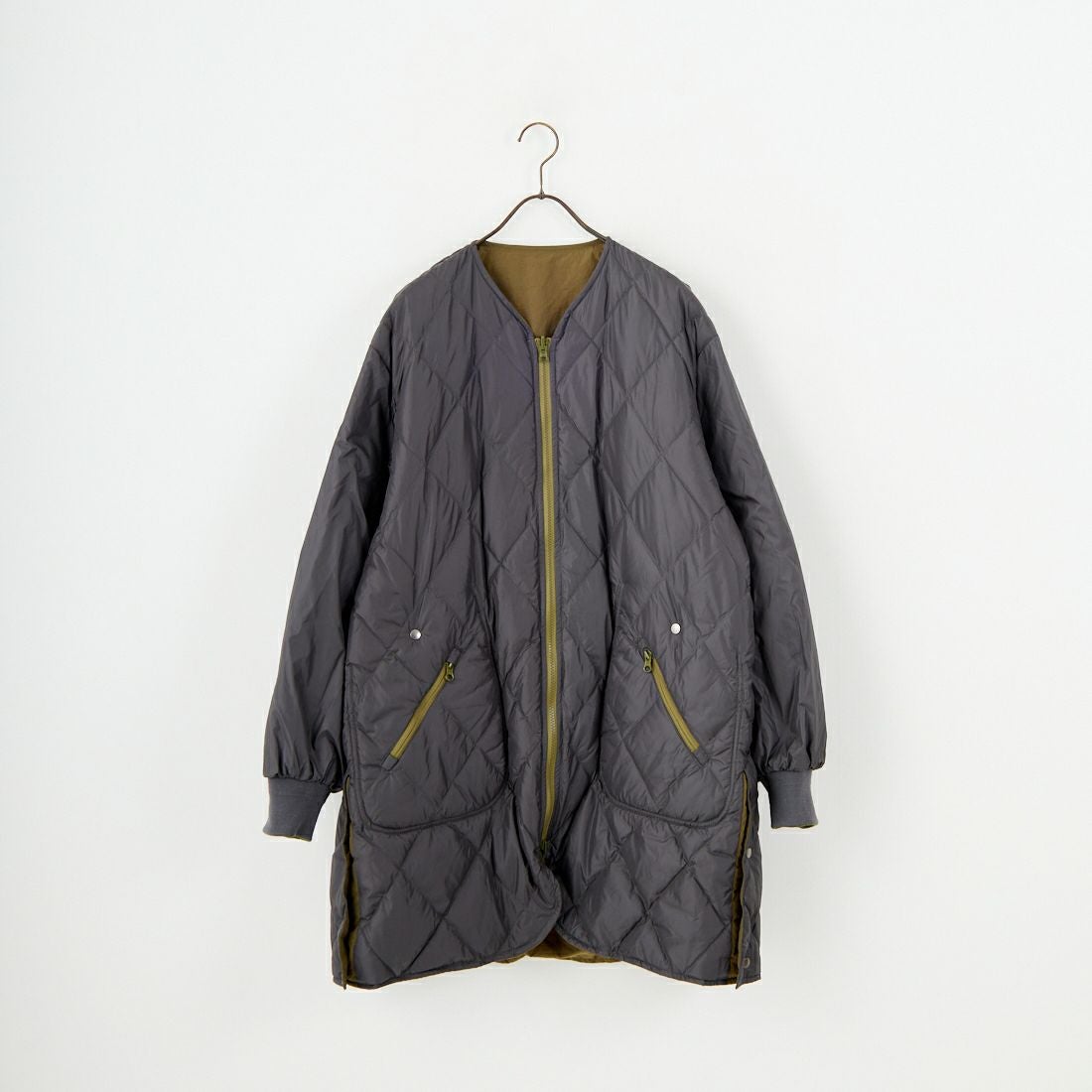 MANUAL ALPHABET × NANGA [マニュアルアルファベット × ナンガ] リバーシブル キルティングダウンコート [MA-J-377] OLIVE