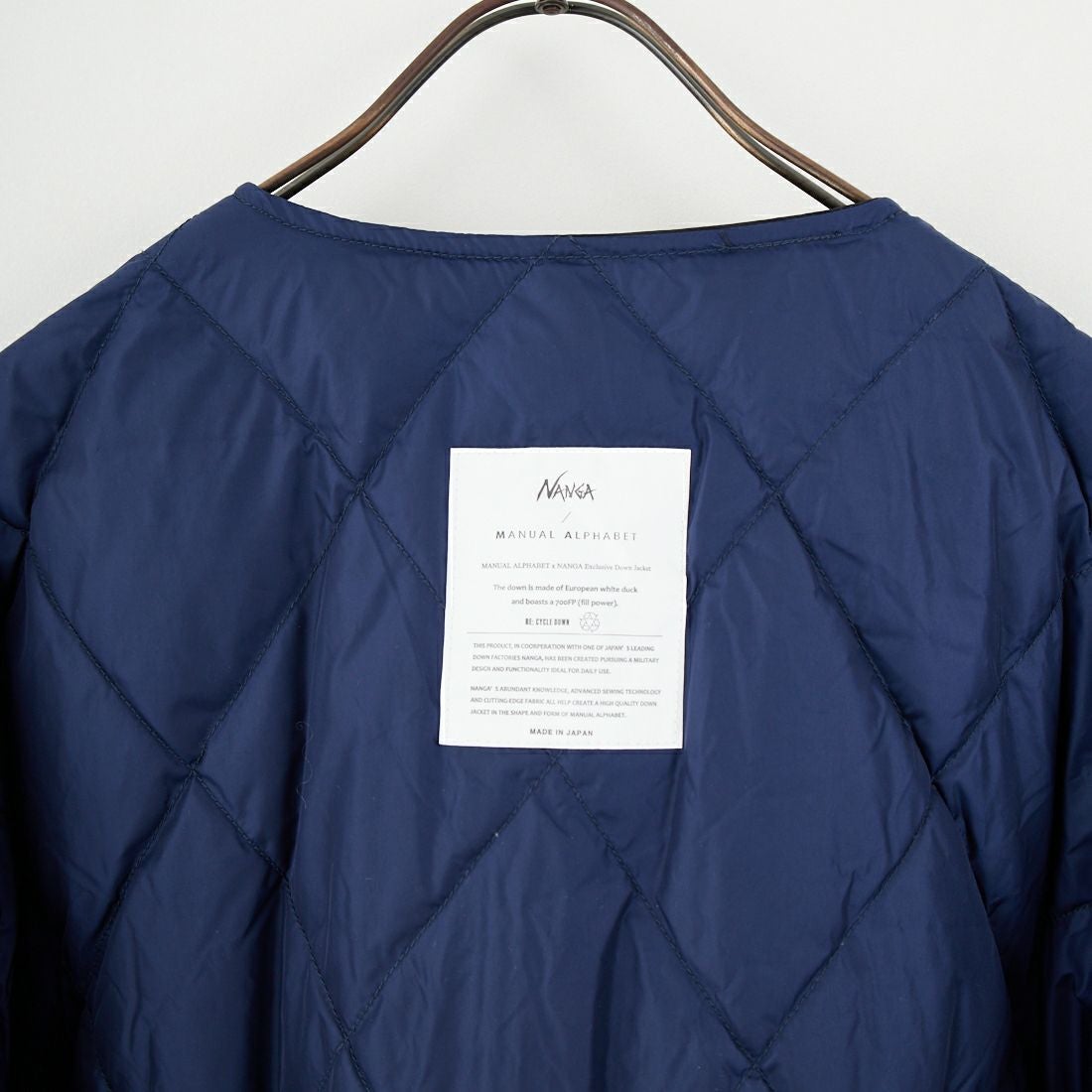 MANUAL ALPHABET × NANGA [マニュアルアルファベット × ナンガ] リバーシブル キルティングダウンコート [MA-J-377] BLACK