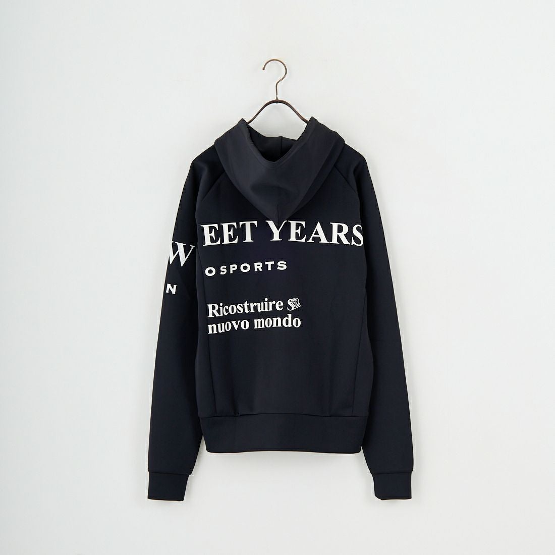 SY32 [エスワイサーティトゥ] ダブルニット セパレートグラフィックジップフーディ [15515] BLACK