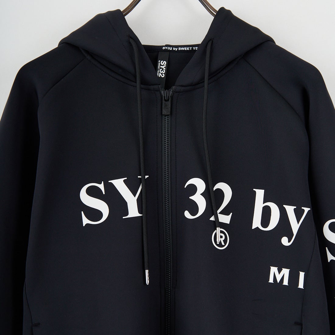 SY32 [エスワイサーティトゥ] ダブルニット セパレートグラフィックジップフーディ [15515] BLACK