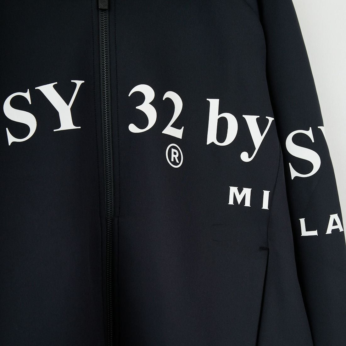 SY32 [エスワイサーティトゥ] ダブルニット セパレートグラフィックジップフーディ [15515] BLACK