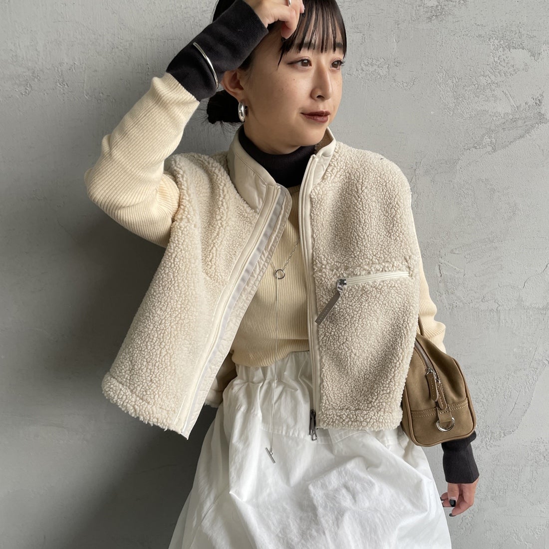 OYSTER WHT&&モデル身長：150cm 着用サイズ：14&&