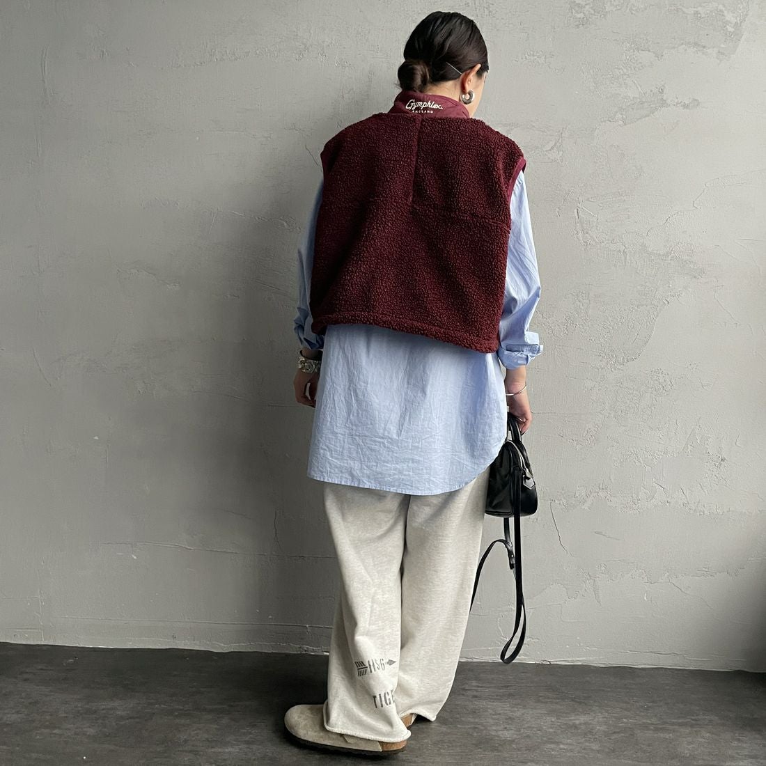 Gymphlex [ジムフレックス] コージーライトボア ショートベスト [GY