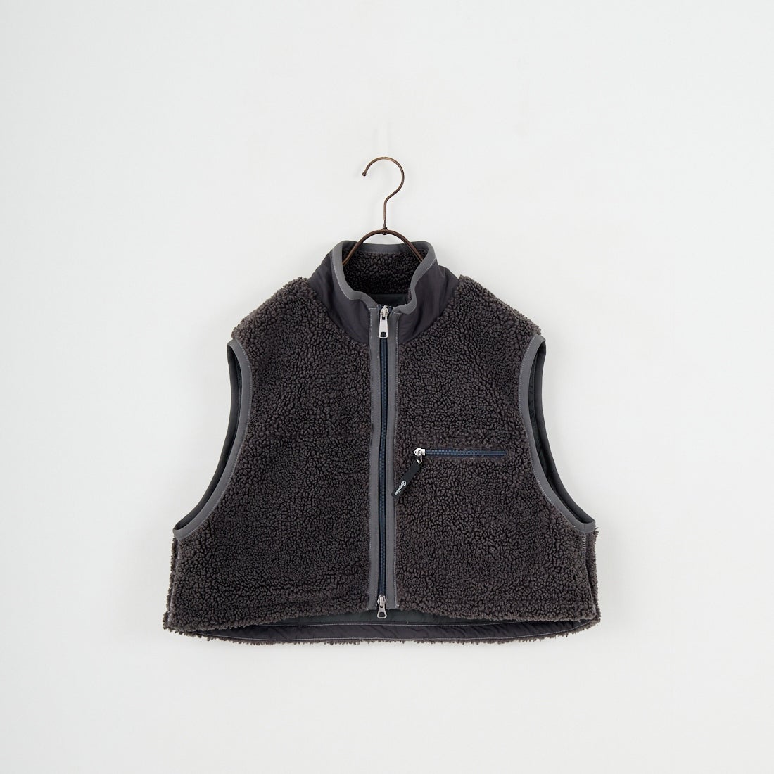 Gymphlex [ジムフレックス] コージーライトボア ショートベスト [GY-A0568BOL] COAL GREY
