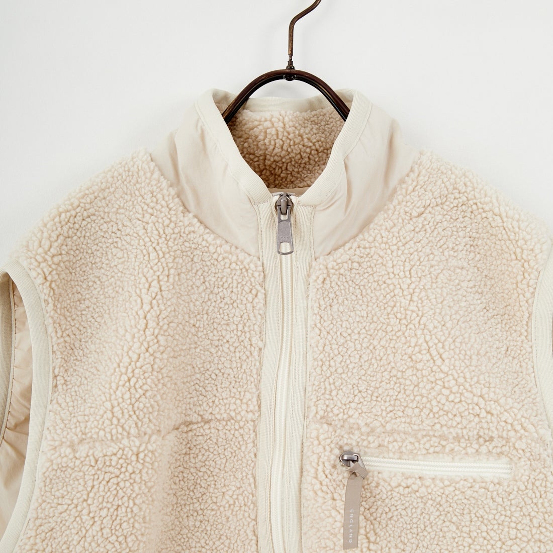 Gymphlex [ジムフレックス] コージーライトボア ショートベスト [GY-A0568BOL] OYSTER WHT