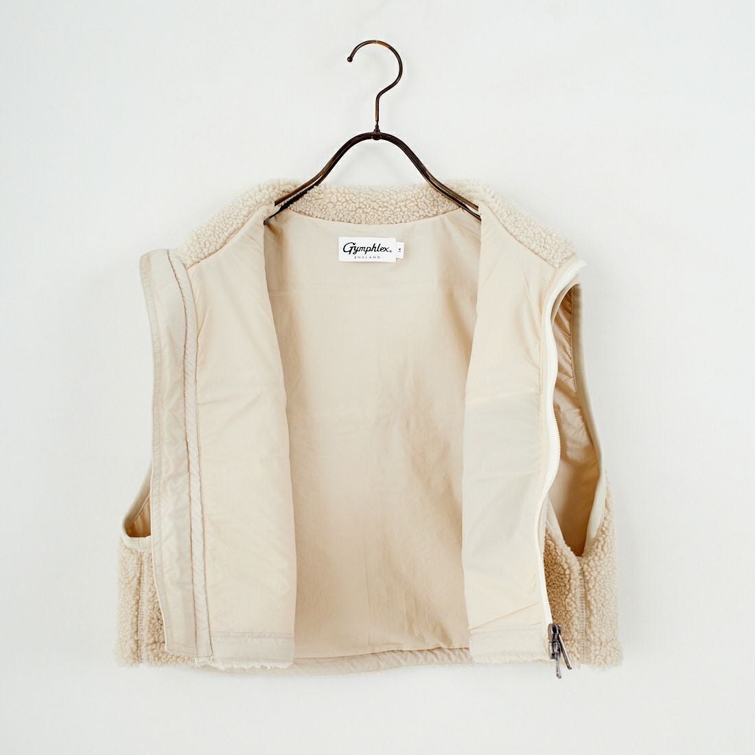 Gymphlex [ジムフレックス] コージーライトボア ショートベスト [GY-A0568BOL] OYSTER WHT