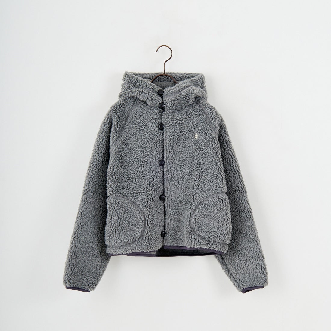 Gymphlex [ジムフレックス] ボアフードショートジャケット [GY-A0725BOA] DK.H.GREY