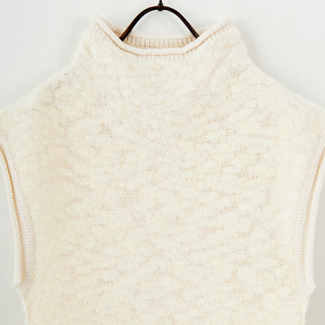 UNFIL [アンフィル] ランダムウール&ウーレンコットン ハイネックベスト [WVFL-UW122] OFF WHITE