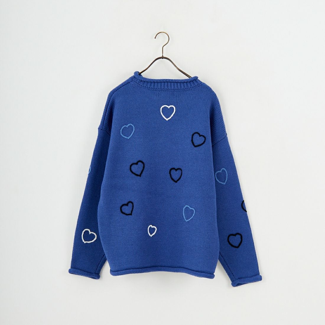 ChahChah [チャーチャー] ハッピーハートフル ロールネックニット [CC-25FW-KN02] BLUE