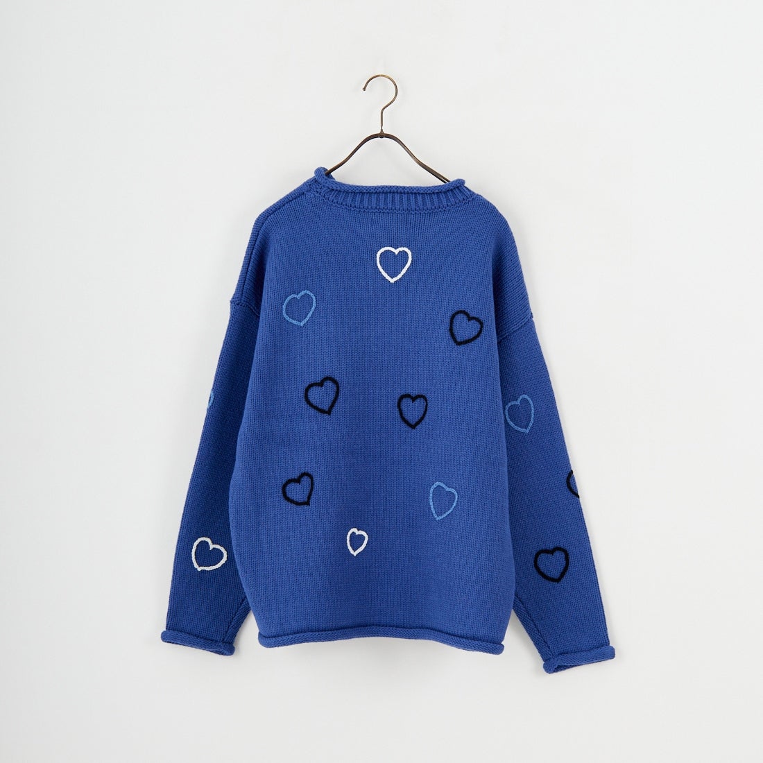 ChahChah [チャーチャー] ハッピーハートフル ロールネックニット [CC-25FW-KN02] BLUE