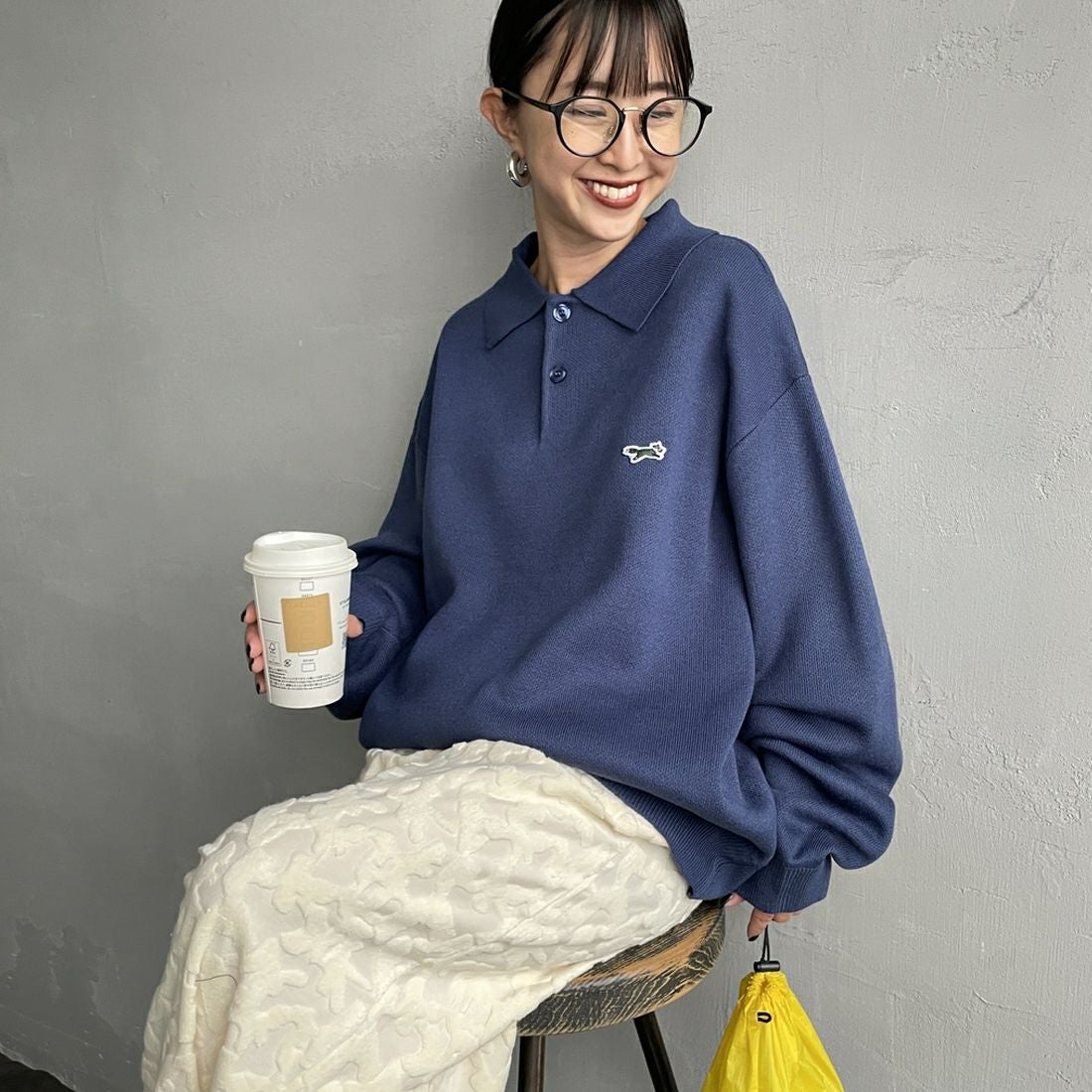 BLUE&&モデル身長：150cm 着用サイズ：S&&