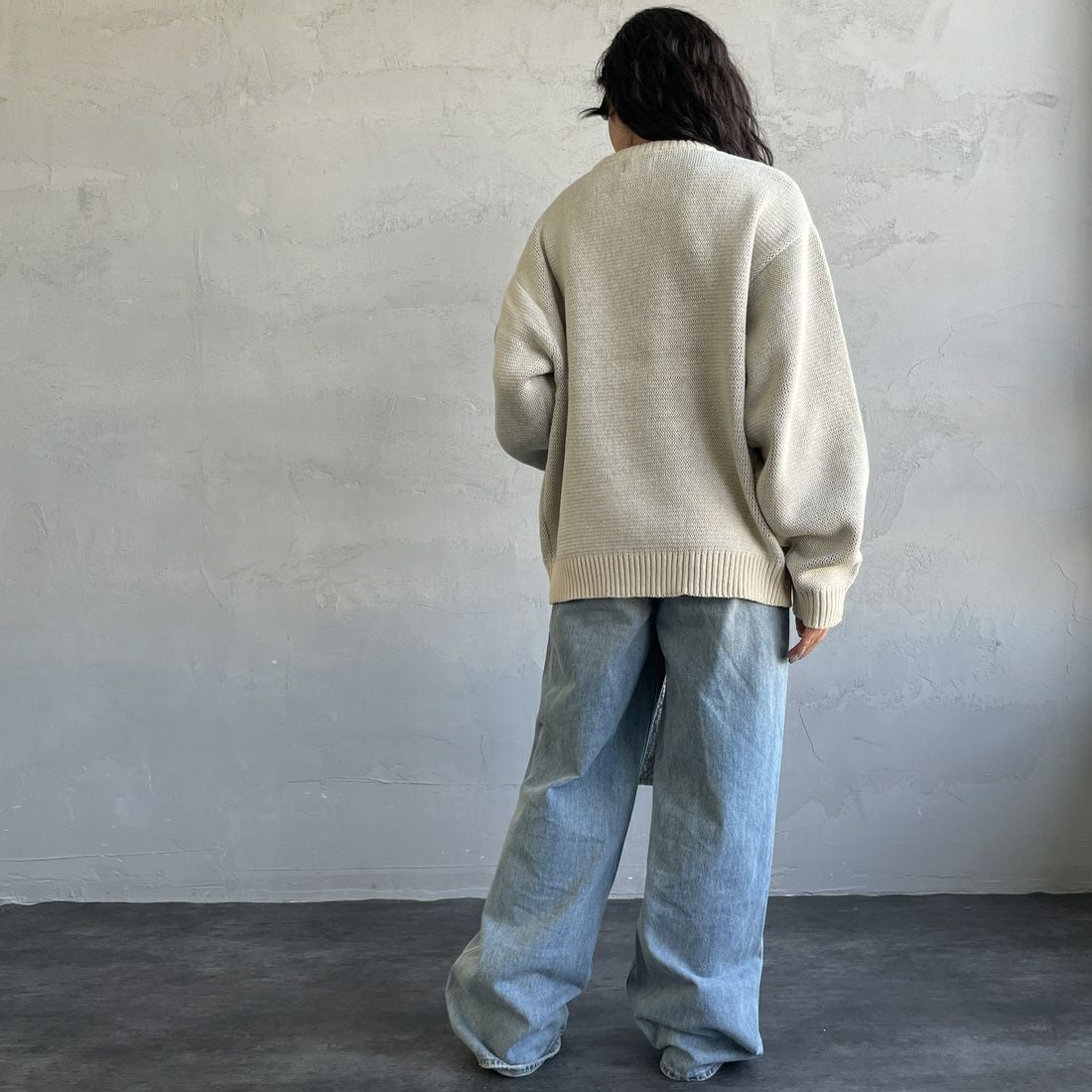 THE FOX [ザフォックス] 別注 アニマル柄クルーネックジャガードニット