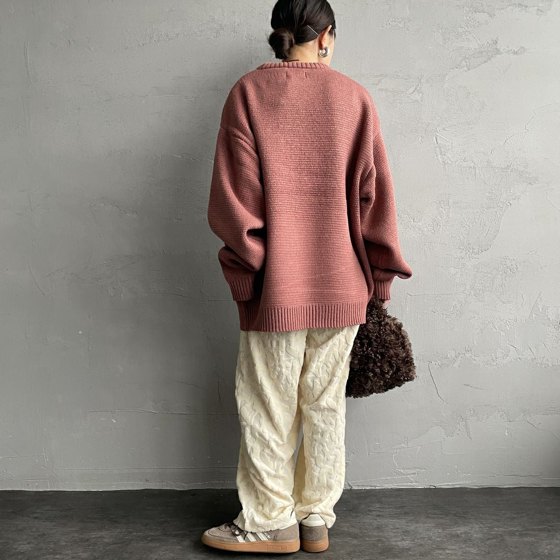 THE FOX [ザフォックス] 別注 アニマル柄クルーネックジャガードニット