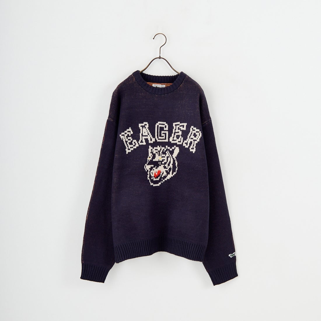 THE FOX [ザフォックス] 別注 アニマル柄クルーネックジャガードニット [JFL25AW-09-JF] NAVY