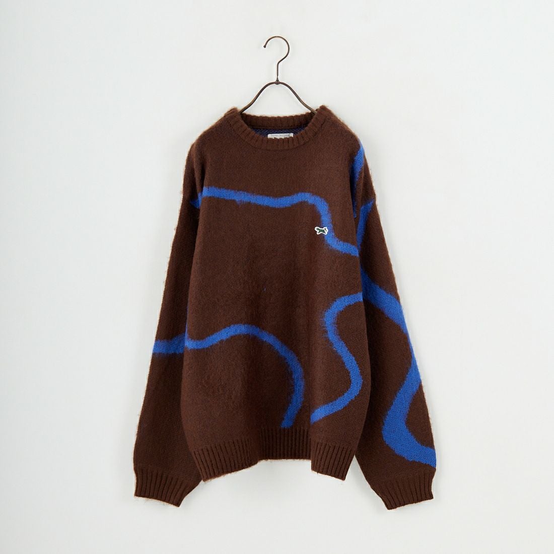 THE FOX [ザフォックス] 別注 ジャギークルーネックニット [JFL25AW-06-JF] BRN ﾗｲﾝ