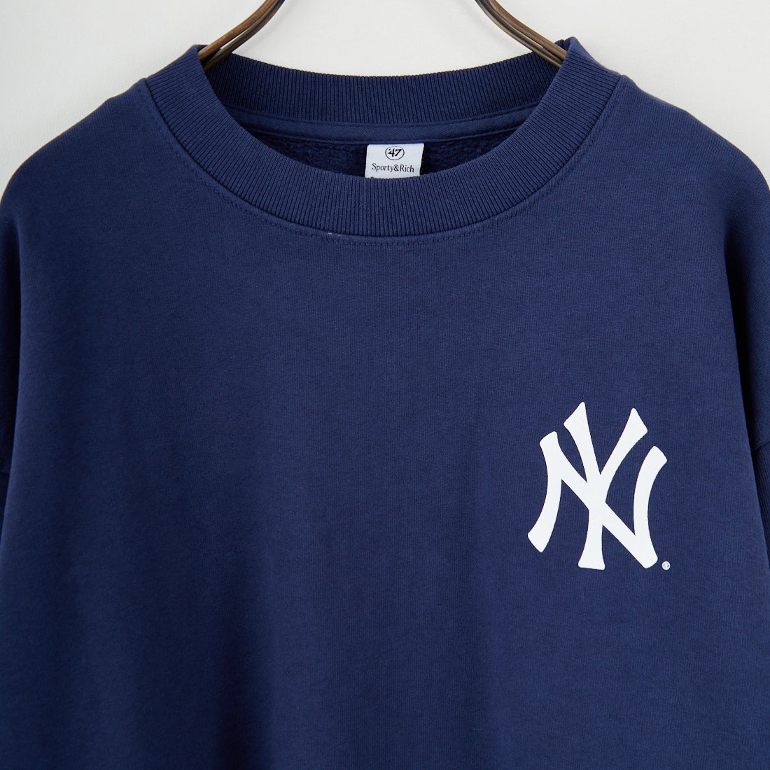 Sporty&Rich [スポーティアンドリッチ] NY セリフロゴクルーネックスウェット [ST071623631] DK.NAVY