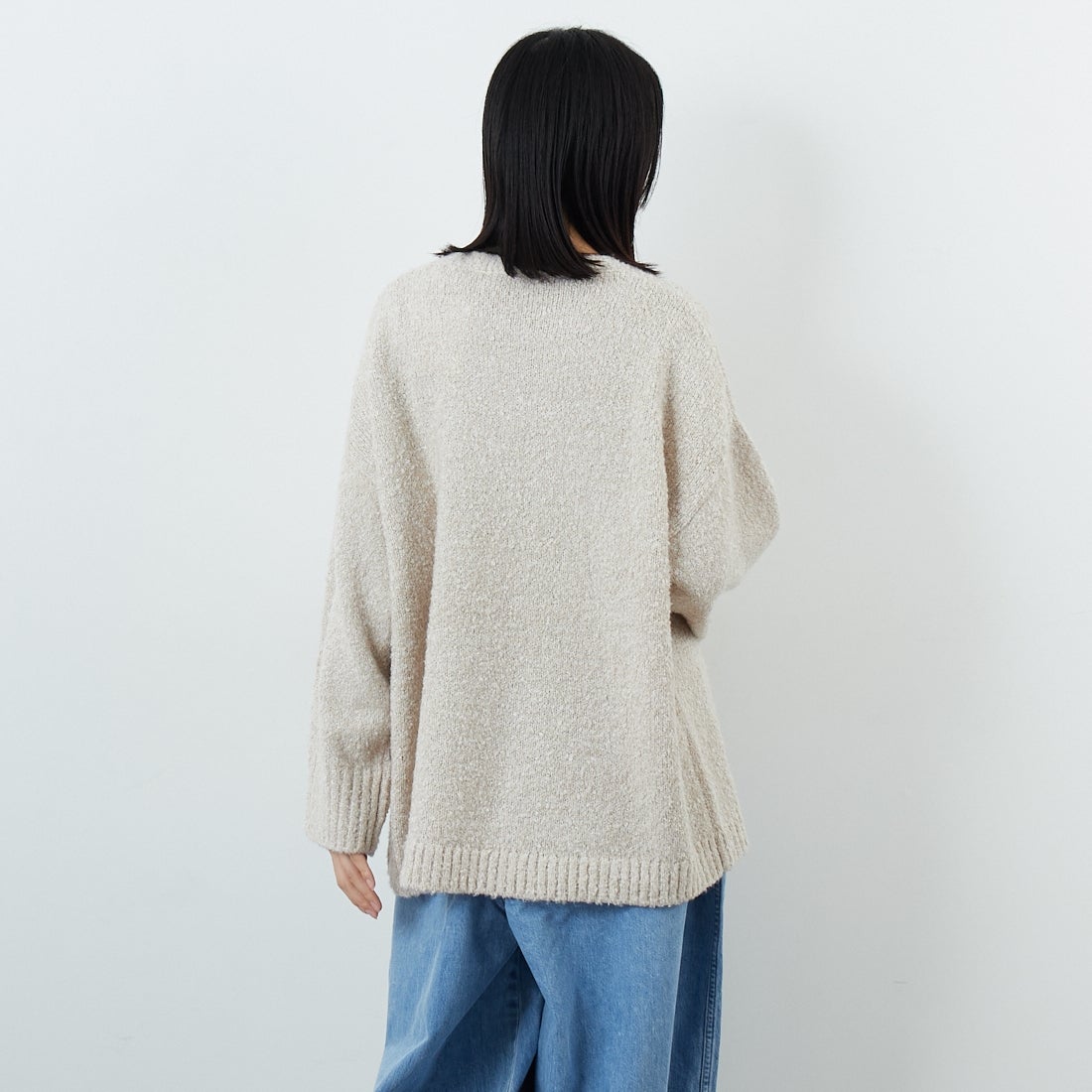 CHIGNON [シニヨン] ブークレビッグプルオーバー [9555-299JR] OATMEAL &&モデル身長：162cm 着用サイズ：F&&